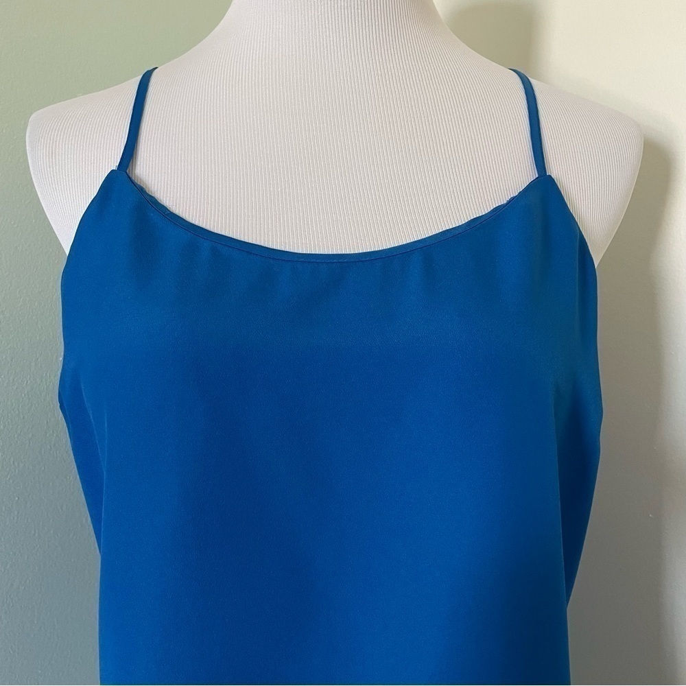 J. Crew Women’s Racerback Cami Tank Top Blue Size 8 - Picture 3 of 10
